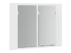 Armário espelhado casa banho c/ LED 60x12x45 cm acrílico branco