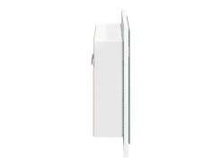 Armário espelhado casa banho c/ LED 60x12x45 cm acrílico branco