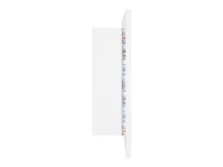 Armário espelhado casa de banho LED 90x12x45 cm acrílico branco