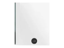 Armário espelhado casa de banho LED 80x12x68cm branco brilhante