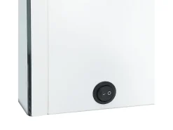 Armário espelhado casa de banho LED 62x14x60cm branco brilhante