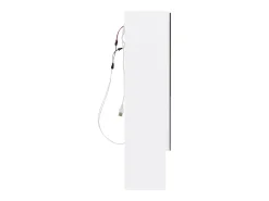 Armário espelhado casa de banho com LED 80x15x60 cm MDF branco
