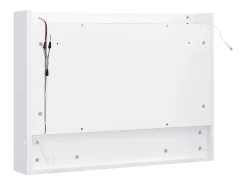 Armário espelhado casa de banho com LED 80x15x60 cm MDF branco