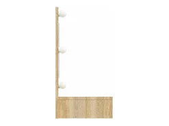 Armário espelhado com LED 90x31,5x62 cm carvalho sonoma