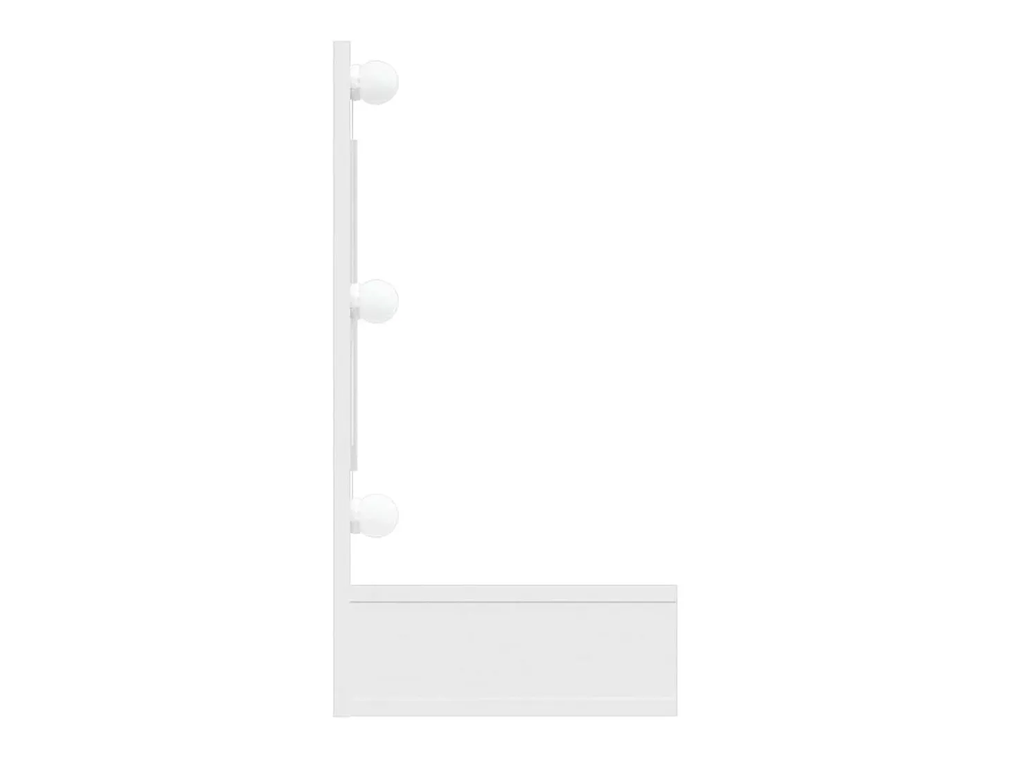 Armário espelhado com LED 90x31,5x62 cm branco brilhante