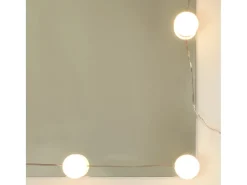 Armário espelhado com LED 90x31,5x62 cm branco brilhante