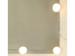 Armário espelhado com LED 90x31,5x62 cm carvalho castanho