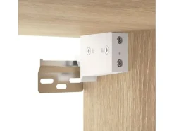 Armário espelhado com LED 76x15x55 cm carvalho sonoma