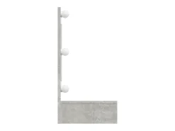 Armário espelhado com LED 90x31,5x62 cm cinzento cimento