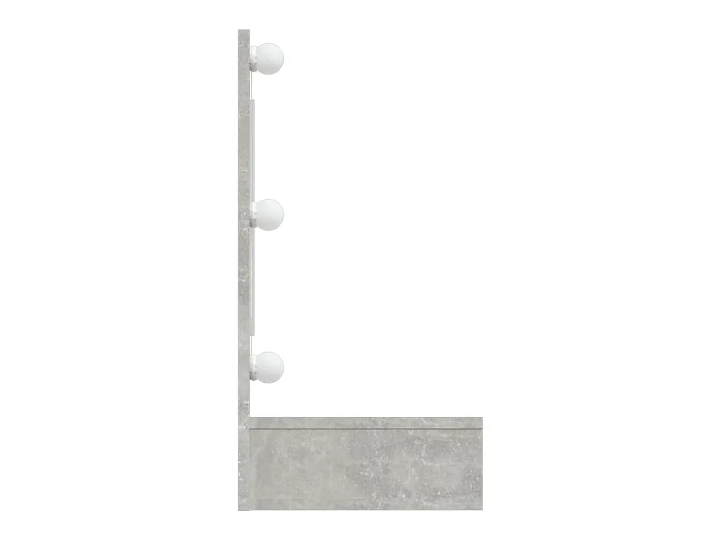 Armário espelhado com LED 90x31,5x62 cm cinzento cimento