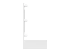 Armário espelhado com luzes LED 90x31,5x62 cm branco