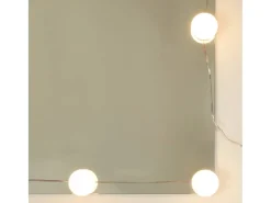 Armário espelhado com luzes LED 90x31,5x62 cm branco