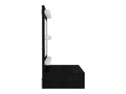 Armário espelhado com luzes LED 60x31,5x62 cm preto