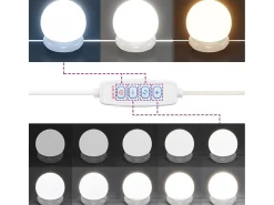 Armário espelhado com luzes LED 60x31,5x62 cm preto
