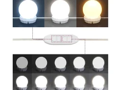Armário espelhado com luzes LED 90x31,5x62 cm preto