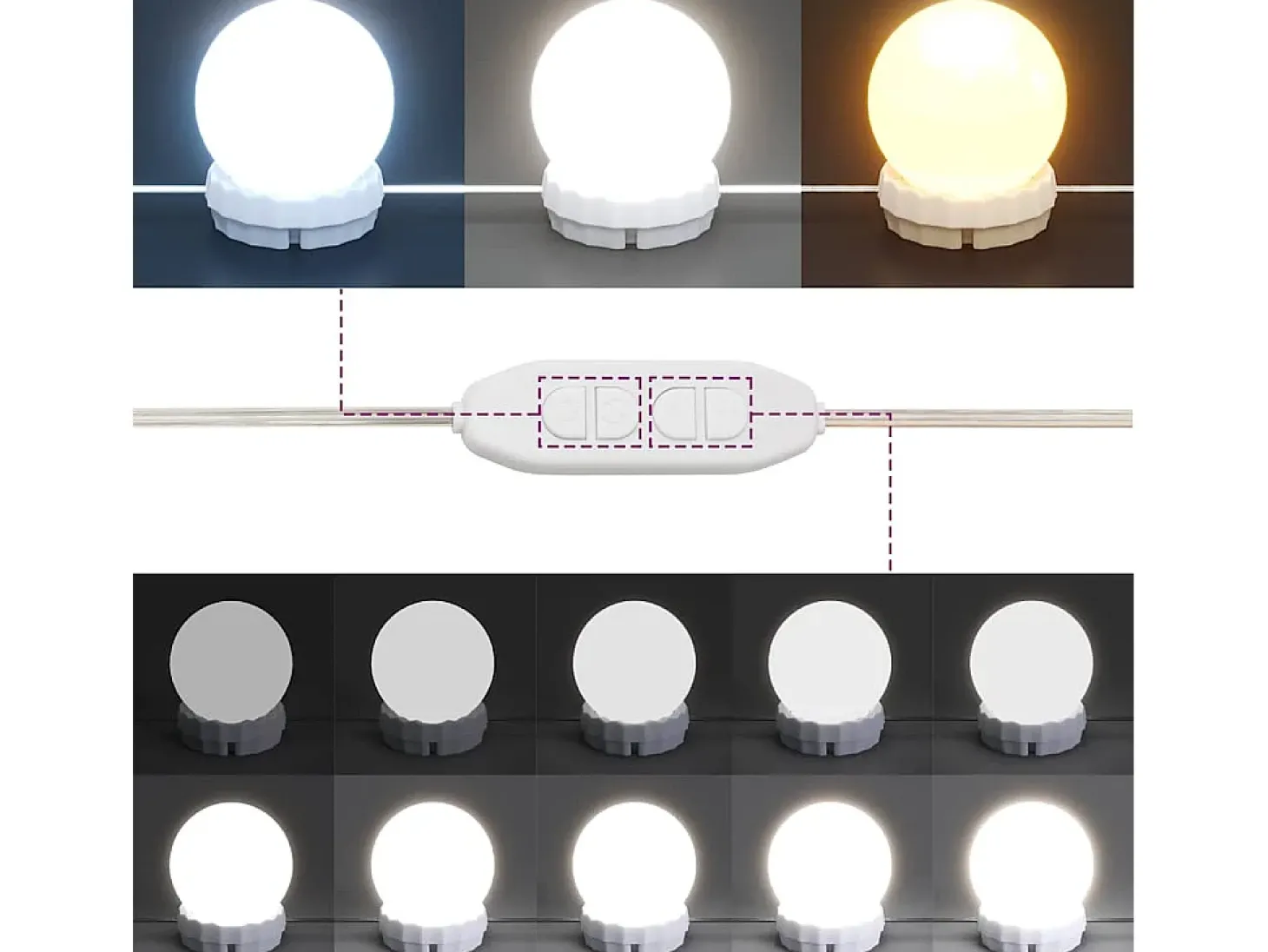 Armário espelhado com luzes LED 90x31,5x62 cm preto