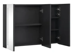 Armário espelhado para casa de banho com LED 89x14x62 cm