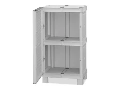 Armário exterior Dbiondin, Armário exterior, Armário varanda multiuso, Armário exterior, 100% Made in Italy, Cinza claro, 50x39h92 cm