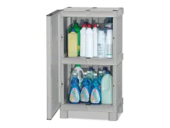 Armário exterior Dbiondin, Armário exterior, Armário varanda multiuso, Armário exterior, 100% Made in Italy, Cinza claro, 50x39h92 cm