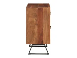 Armário gavetas 70x35x70 cm madeira maciça acácia castanho mel