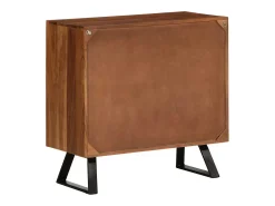 Armário gavetas 70x35x70 cm madeira maciça acácia castanho mel