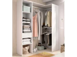 Armário grande Dburn, mobiliário de quarto, roupeiro, roupeiro, 98x42 h187 cm, branco