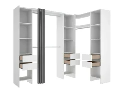 Armário grande Dharma, Móveis de quarto, Armário, Roupeiro, 234x141 h205 cm, Branco