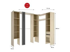 Armário grande Dmacintyr, Móveis de quarto, Armário, Armário, 234x141 h205 cm, Carvalho