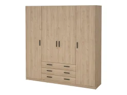 Armário grande Dserafin, Móveis de quarto, Armário, Armário, 196x50 h200 cm, Carvalho