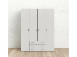 Armário grande Dseren, Móveis de quarto, Armário, Roupeiro, 154x50 h200 cm, Branco