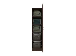 Armário haaus Remi, 1 porta, com prateleiras, Carvalho Bronze, 40 x 51 x 170 cm