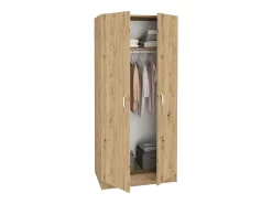 Armário haaus Remi, 2 portas, Carvalho Artisan, 80 x 51 x 170 cm