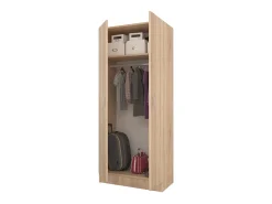 Armário haaus Remi, 2 portas, Carvalho Sonoma, 80 x 51 x 170 cm