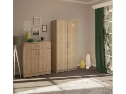 Armário haaus Remi, 2 portas, Carvalho Sonoma, 80 x 51 x 170 cm