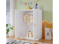 Armário infantil com varão - em MD - Branco