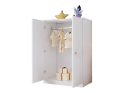 Armário infantil com varão - em MD - Branco