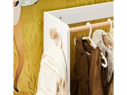 Armário Infantil Multifuncional Branco com Prateleiras para Crianças