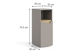 Armário Midi cinzento-bege 30x35x74.5 marelle