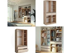 Armário multifunções sonoma 200x50x200 elmo