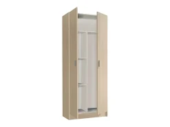 Armário multiuso Dabaldi, Armário porta-vassouras com 2 portas, Sapateira com prateleiras, Armário porta-vassouras, cm73x37h180 cm, Carvalho