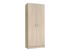 Armário multiuso Dabaldi, Armário porta-vassouras com 2 portas, Sapateira com prateleiras, Armário porta-vassouras, cm73x37h180 cm, Carvalho