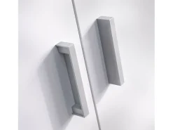 Armário multiuso Ddeiol, Armário porta vassouras multifuncional, Armário com 2 portas, 78x35h190 cm, Branco