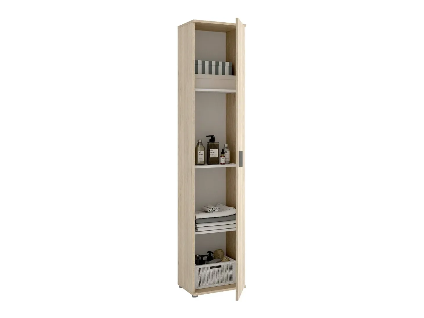 Armário multiuso Dfuzat, Armário multifuncional, guarda-roupa 1 porta, 39x35h190 cm, Carvalho