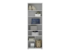 Armário multiuso Dmiani, Móvel de arrumação multifuncional, Armário com 2 portas, 61x35h190 cm, Branco