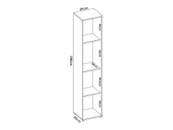Armário multiuso Lagalb, móvel de arrumação multifuncional, guarda-roupa de 1 porta, 39x35h190 cm, Carvalho