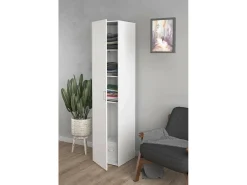 Armário multiusos Ddjamanc 1 porta, Armário multifuncional, Sapateira, Armário para sapatos, 42x39 h175 cm, Branco