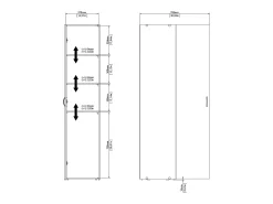 Armário multiusos Ddjamanc 1 porta, Armário multifuncional, Sapateira, Armário para sapatos, 42x39 h175 cm, Branco