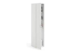 Armário multiusos Ddjamanc 1 porta, Armário multifuncional, Sapateira, Armário para sapatos, 42x39 h175 cm, Branco