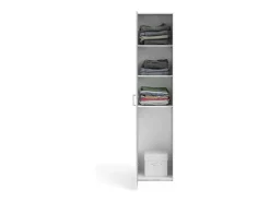 Armário multiusos Ddjamanc 1 porta, Armário multifuncional, Sapateira, Armário para sapatos, 42x39 h175 cm, Branco