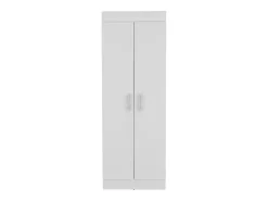 Armário Nepal em melamina com 2 portas e 5 prateleiras, branco, 169.9 cm X 60 cm X 30.3 cm